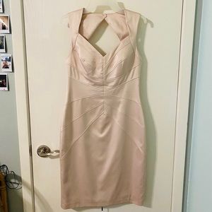 Jessica Simpson Satin Finish Neutral/Beige/Cream Color Dress w/Back ZipperSize 6